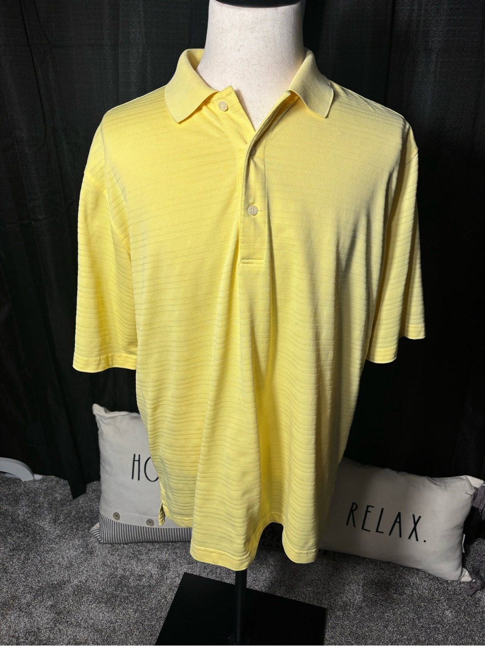 Men's Lightweight Yellow Polo Golf Shirt